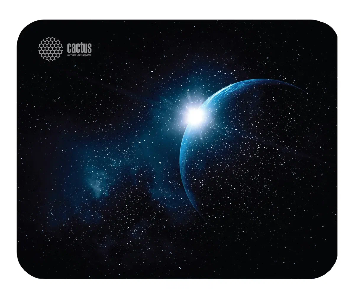 Коврик для мыши Cactus "Space" CS-MPС-P04XS, 220х180х2мм, черное резиновое покрытие