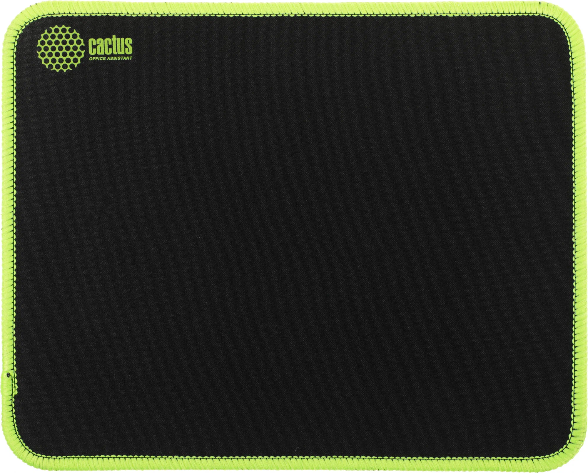 Коврик для мыши Cactus CS-MP-D01S Black, ткань/резина, прошитые края, игровой, 200x250x3 мм